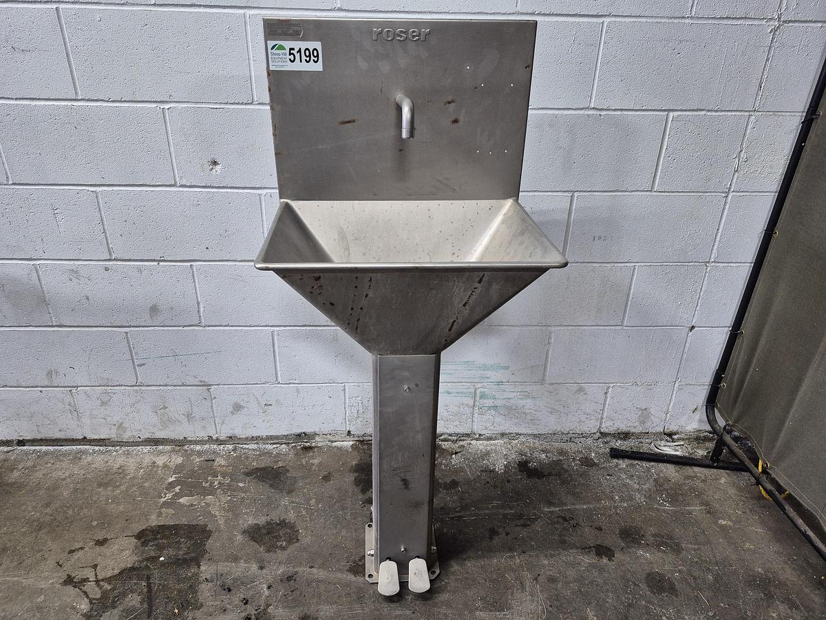 Used Roser SS Industrial Hand Wash Basin
