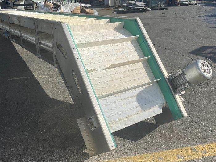 Used Bigtem Flighted Incline Conveyor