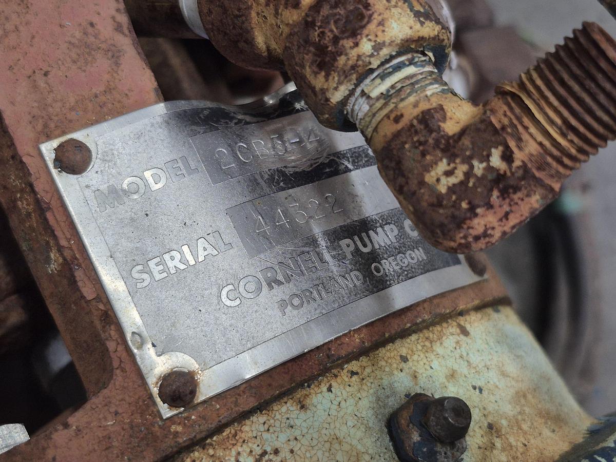 Used Cornell Centrifugal Pump with 5 HP Motor