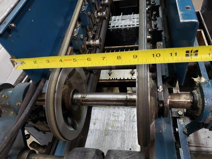 Used Mateer-BURT Roll-Thru Hot Glue Wrap Labeller