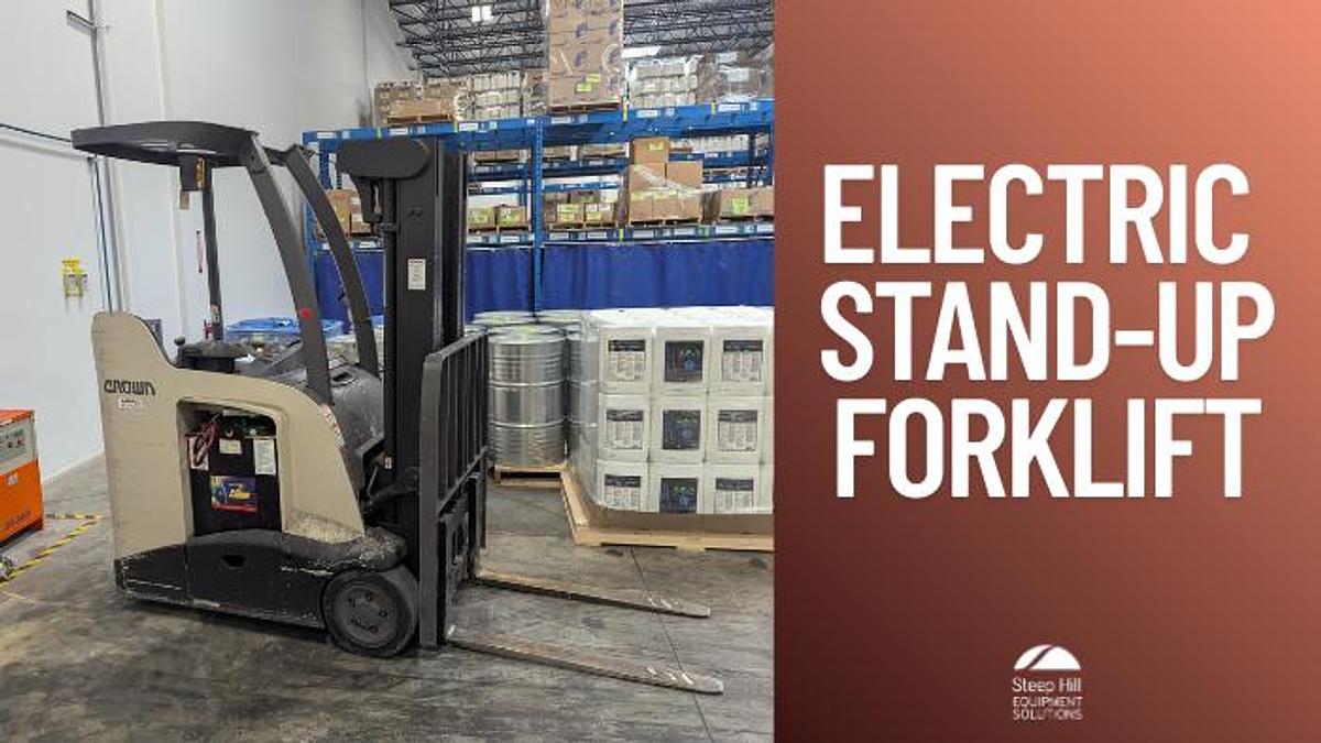 Used Crown RC5535-30 Electric Stand-Up Forklift