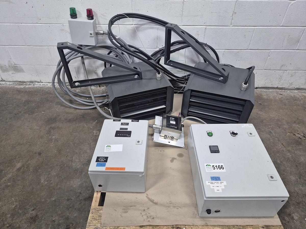 Used Dual Unit Heater System w/ Thermostat & C02 Detector 