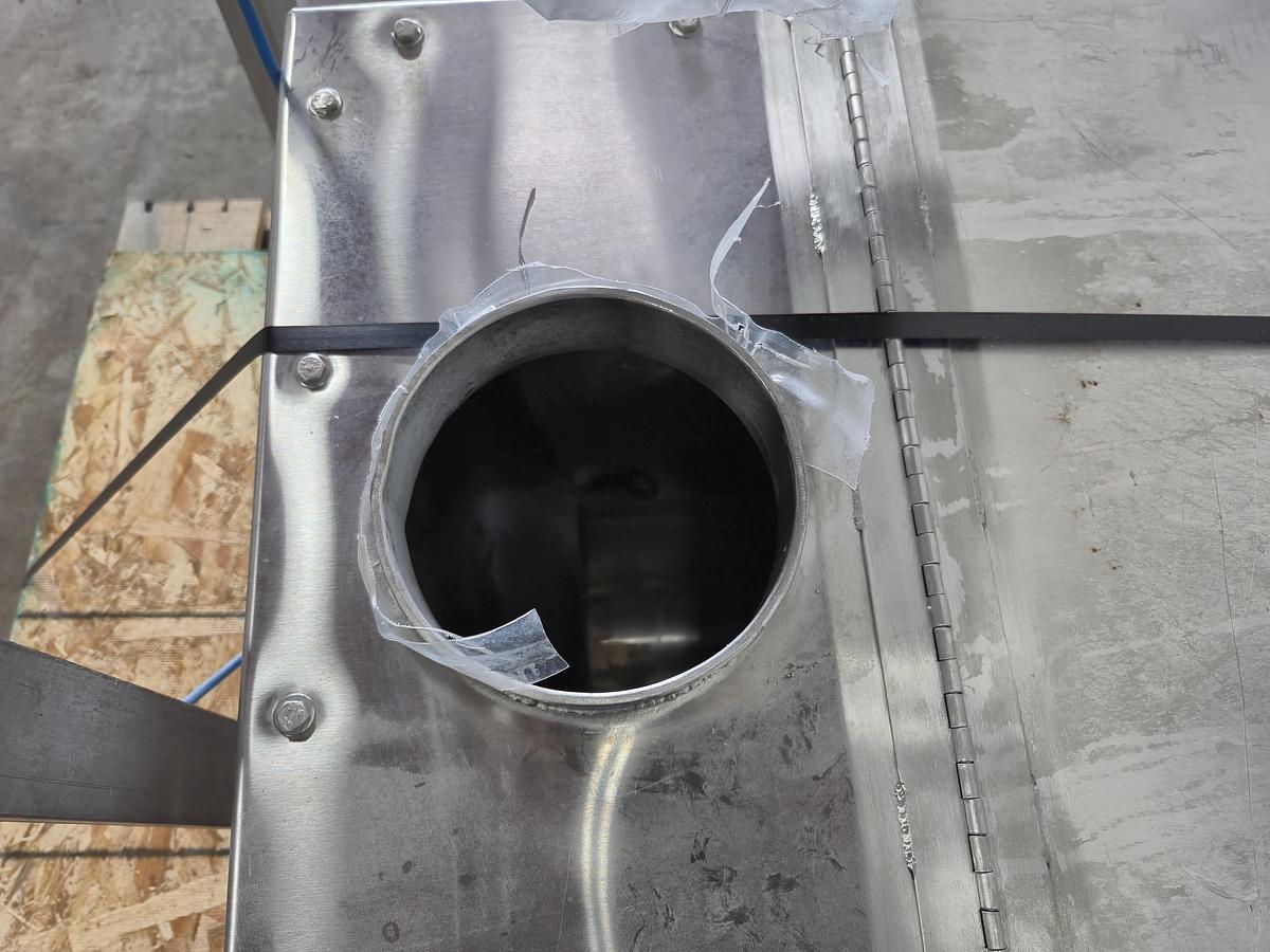 Used Flexicon Stainless Steel Flexible Screw Conveyor Drive & Charging Adapter Assembly
