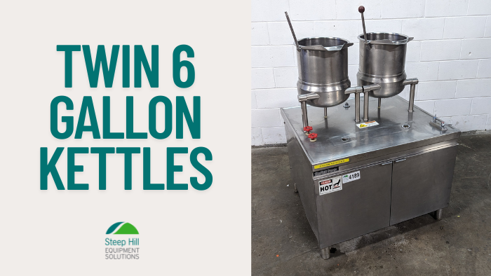 Used Market Forge Twin 6 Gallon Kettles