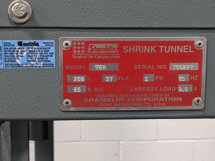 Used Shanklin T6H 10"H Shrink Heat Tunnel