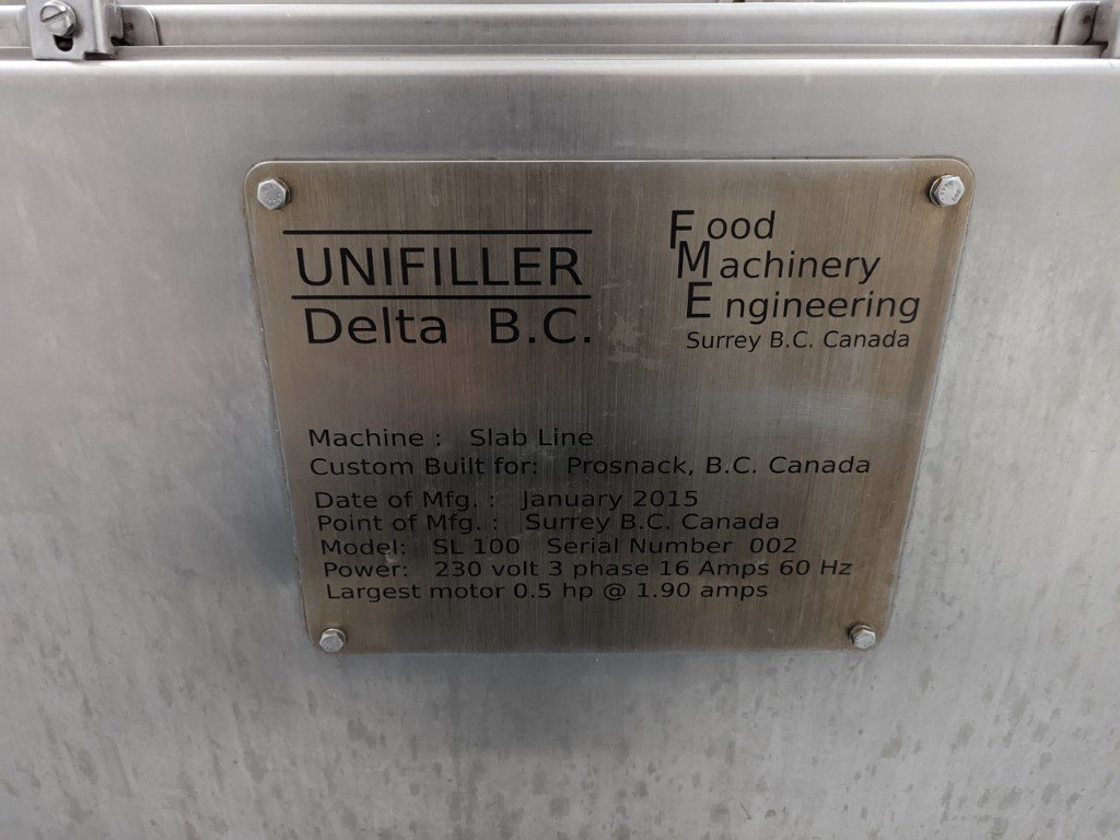 Used Unifiller SL100 Slab Line