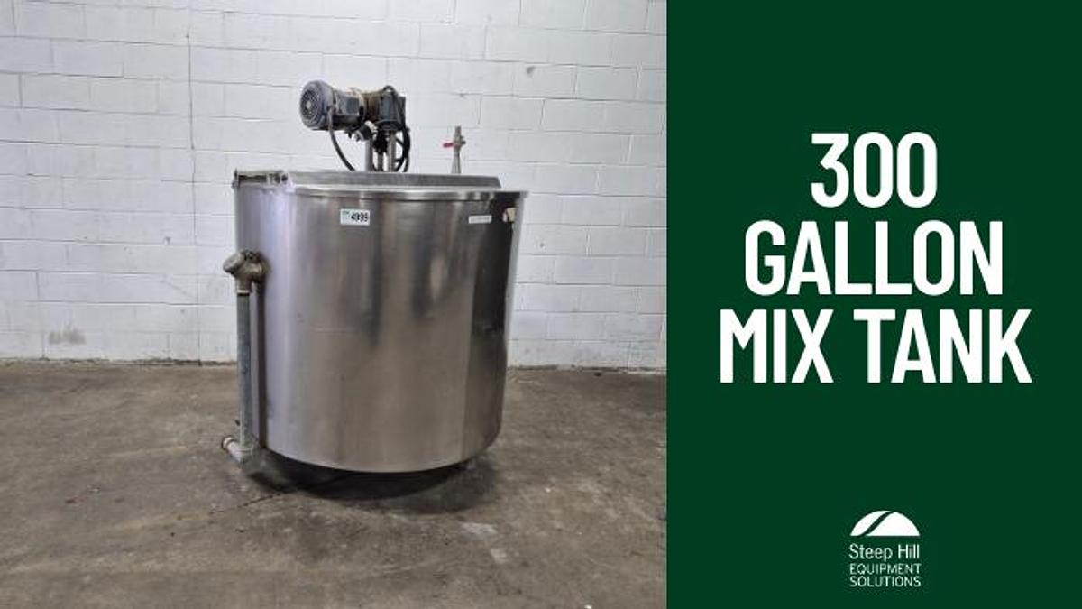 Used 300 Gallon Jacketed Mixing Tank