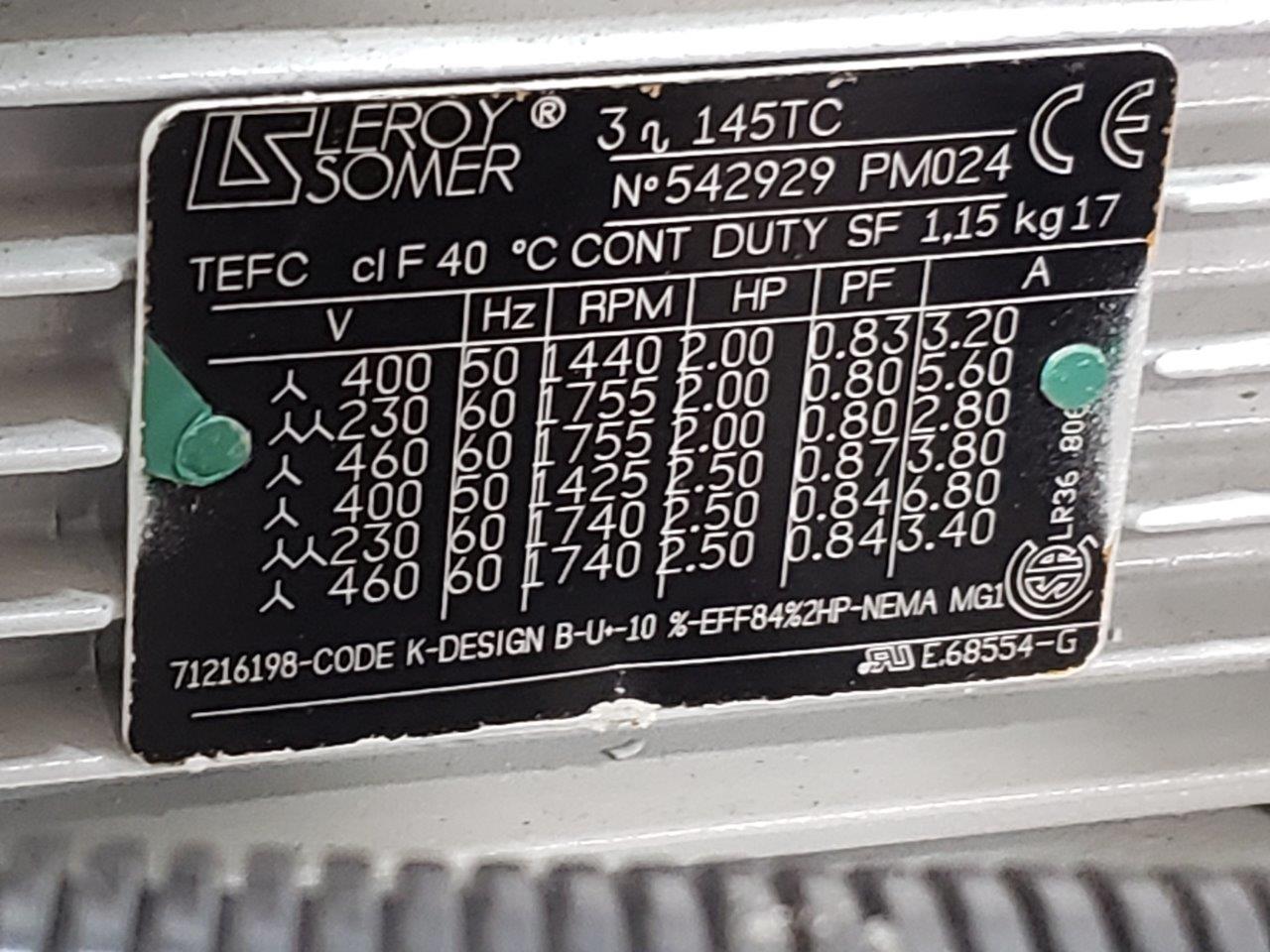 Used Sogevac SV 40 Rotary Vane Vacuum Pump