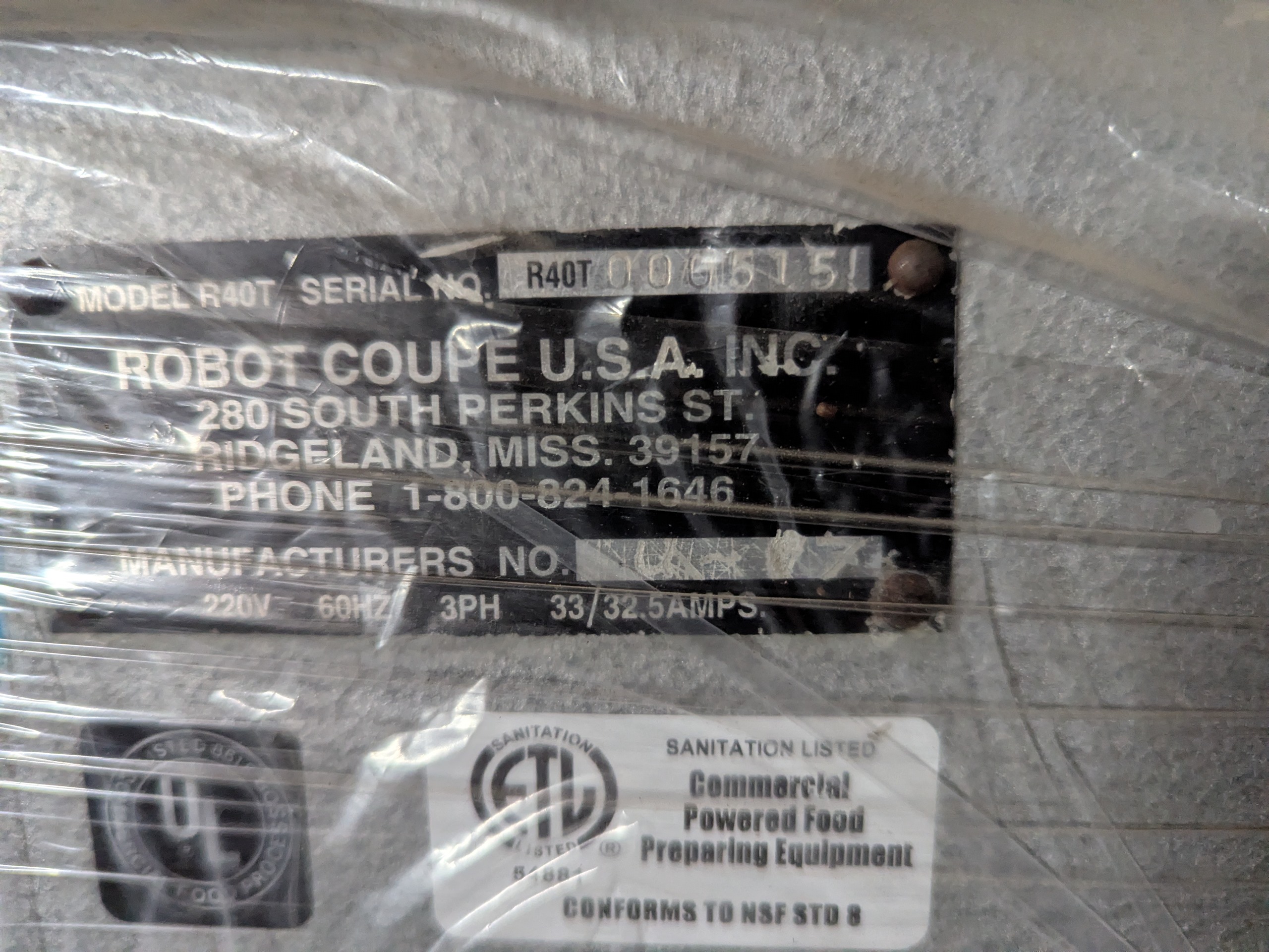 Used Robot Coupe R40T Mixer