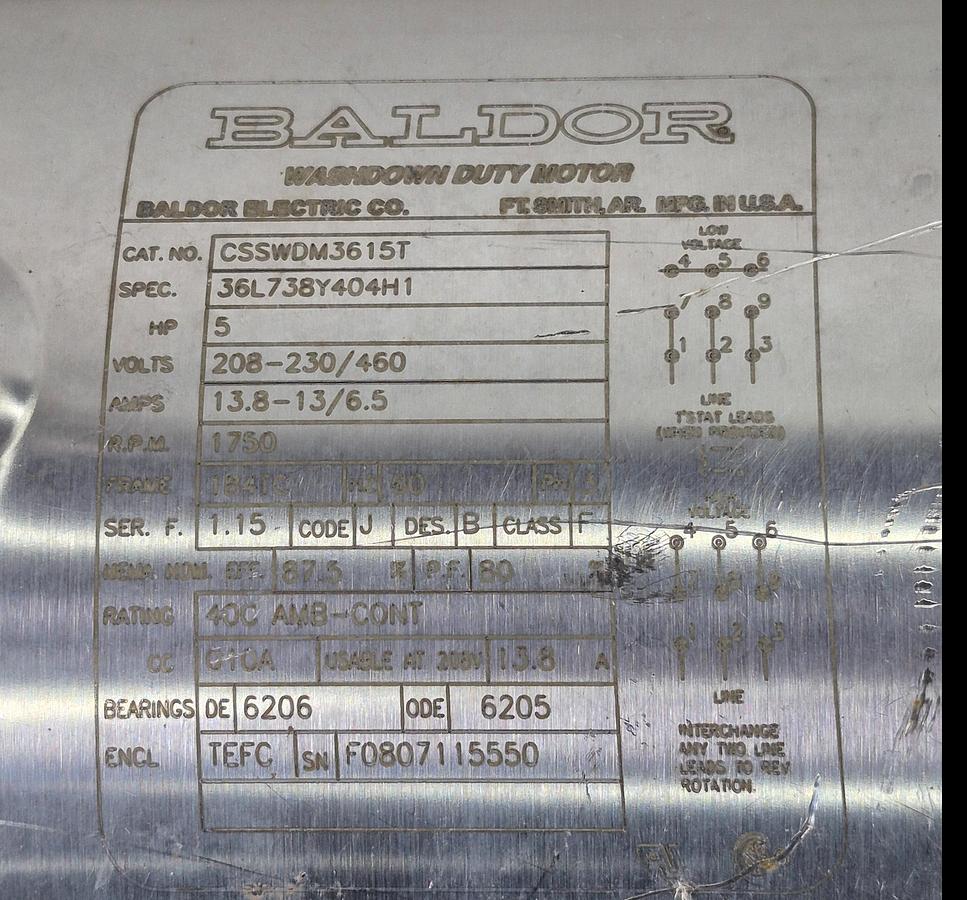 Used Ampco Centrifugal Pump with 5 HP Motor