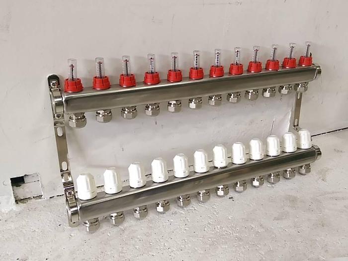 12-Way Manifold for a Heating System