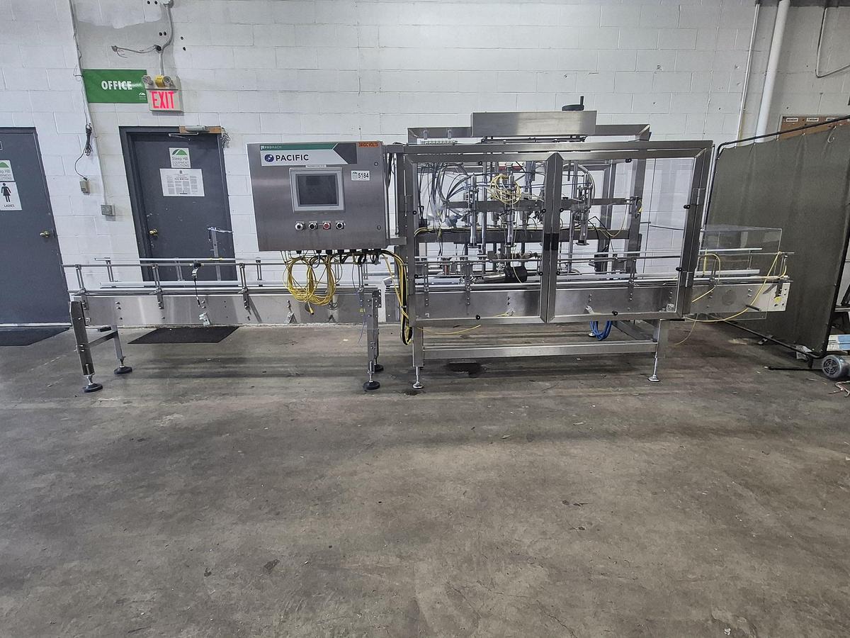 Used Pacific Inline Flow Meter Liquid Filling Machine