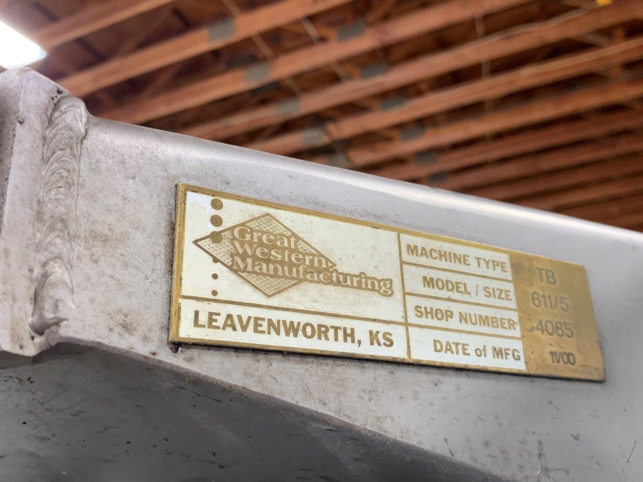 Used Great Western 611/5 In-line Tru-Balance Sifter