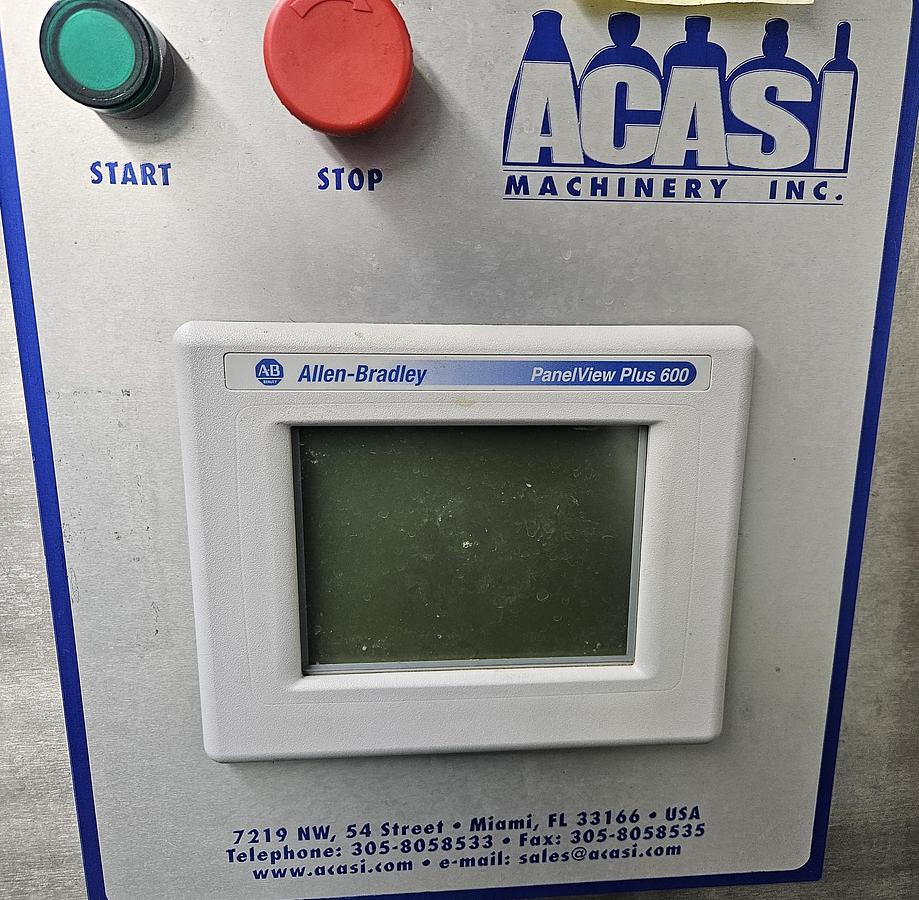 Used Acasi 12 Head Bottling Line with Capper and Labeler