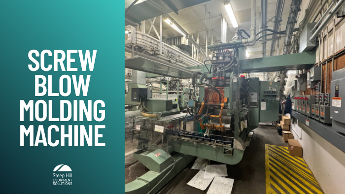 Used Uniloy 3 Head Reciprocating Screw Blow Molding Machine