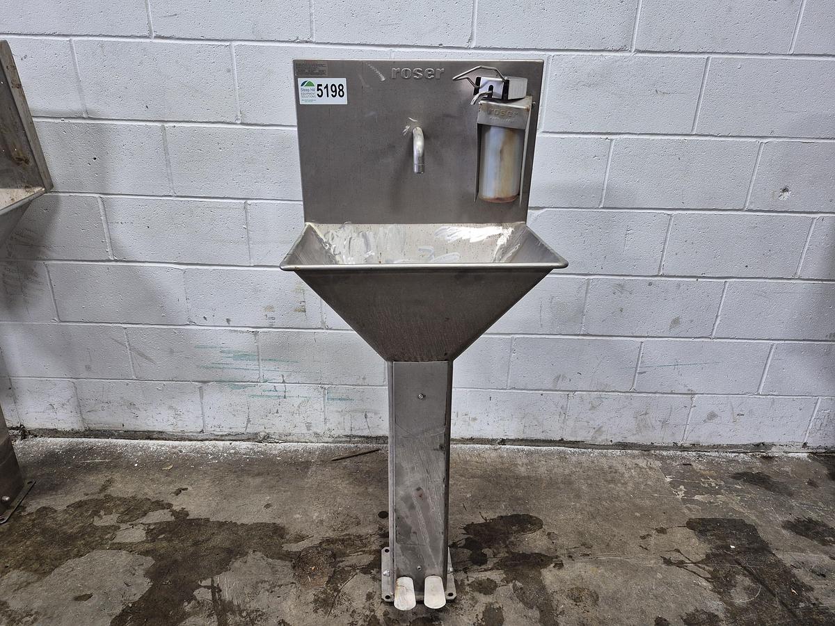 Used Roser SS Industrial Hand Wash Basin