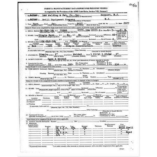 Used Dimple Jacketed Reactor Tank with Agitation