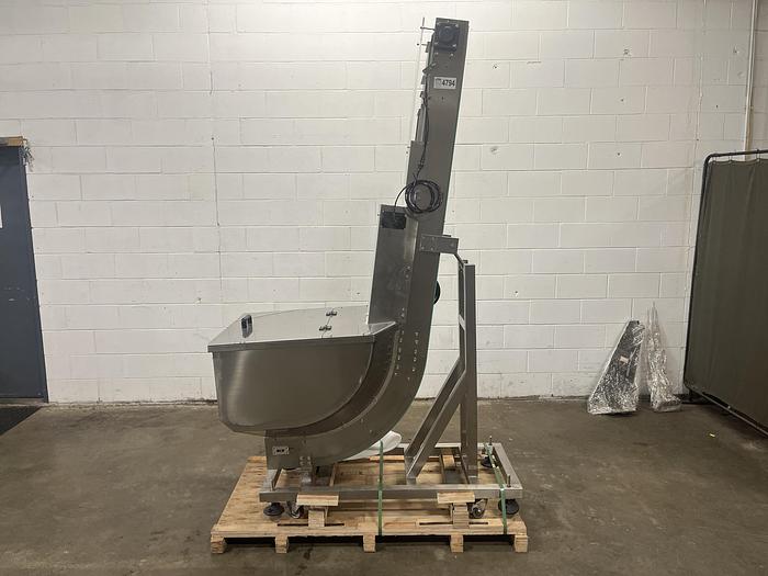 Used Elevating Conveyor with Hopper