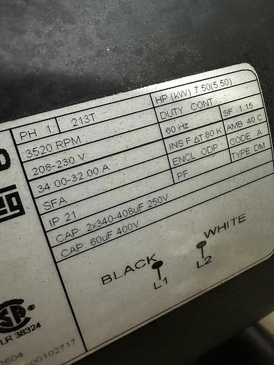 Used Ingersoll Rand 7.5HP Compressor