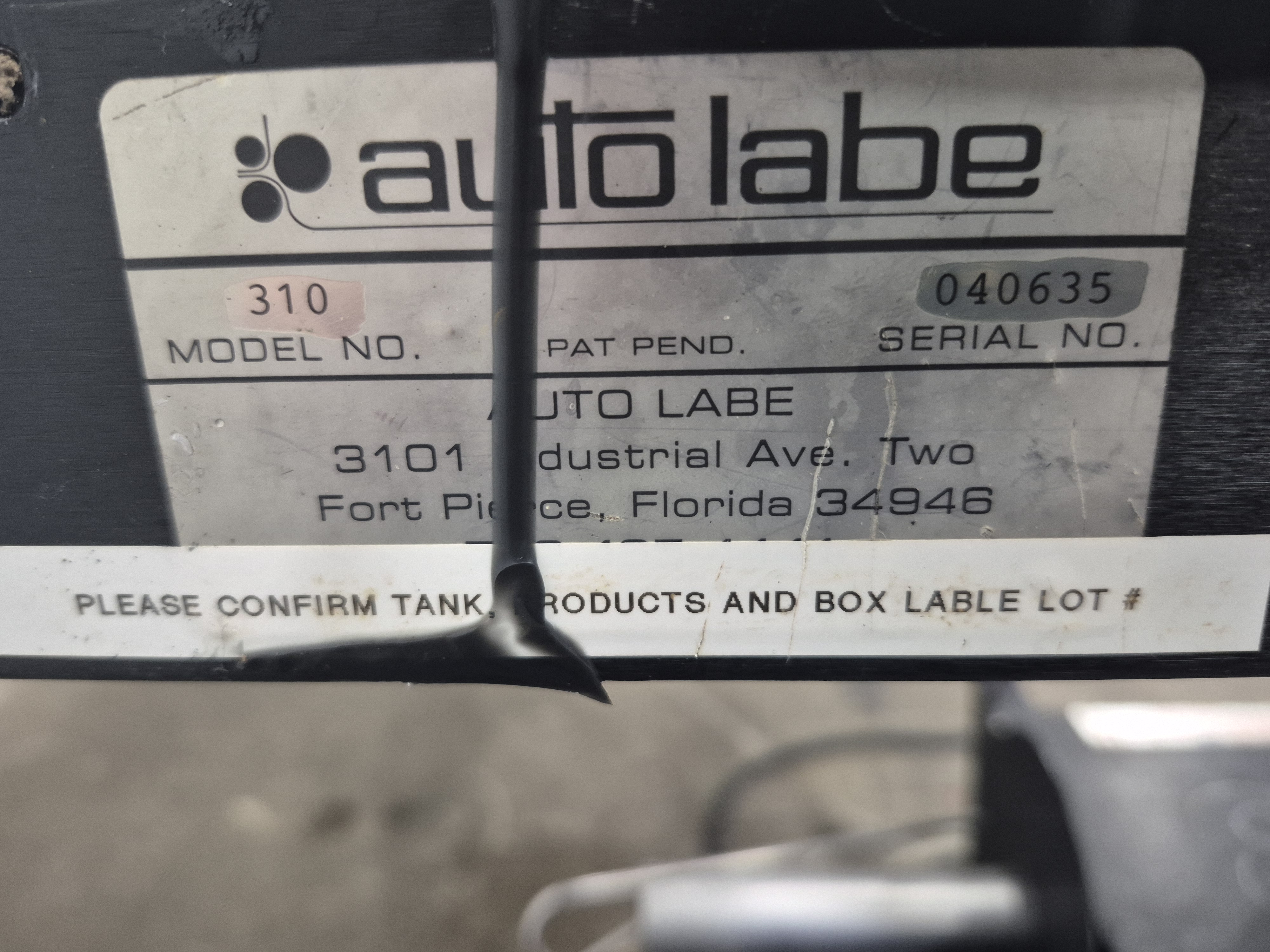 Used Auto-Labe Model 310 Hot Stamp Imprinter. 
