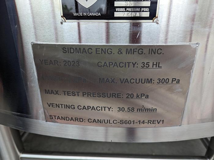 König 35HL Brew Tanks with Load Cells