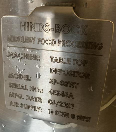 Used Hinds Bock 5P-08WT Table Top Depositor