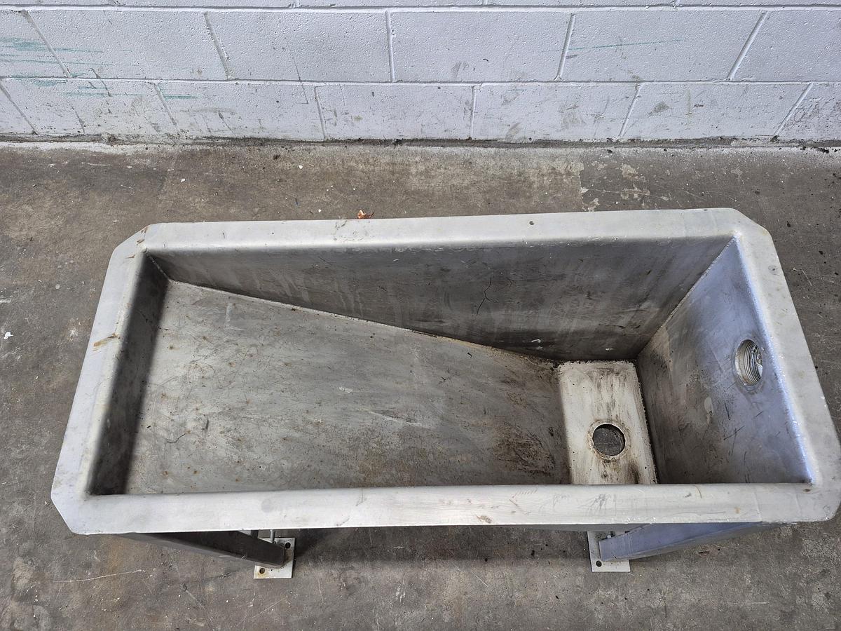 Used 22 Gallon Stainless Steel V-Bottom Trough Hopper