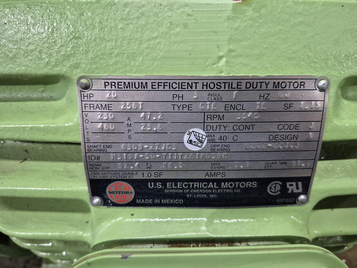 Used U.S. Electrical Motors Premium Efficient Hostile Duty Motor