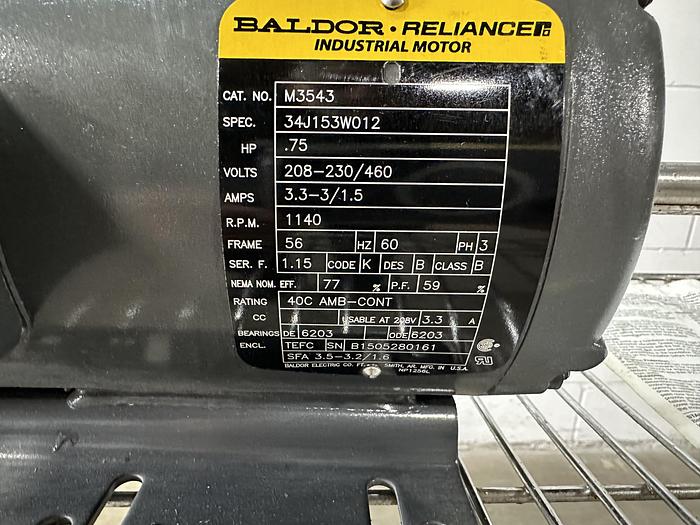 Used Baldor 3/4 HP Electric Motor