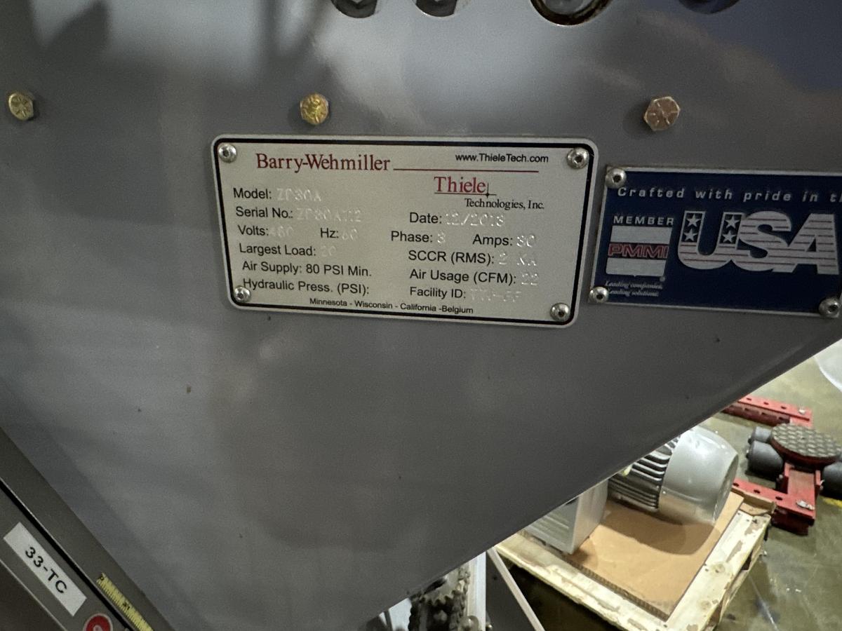 Used Barry-Wehmiller Thiele Cartoner