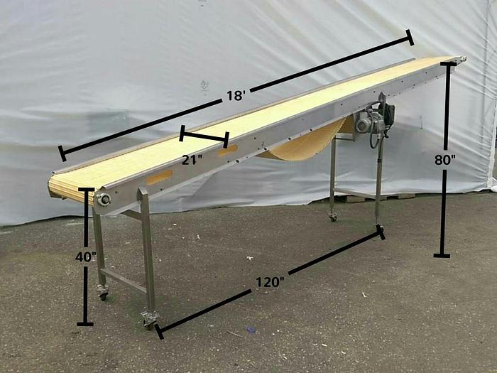 Used 18' Incline Conveyor