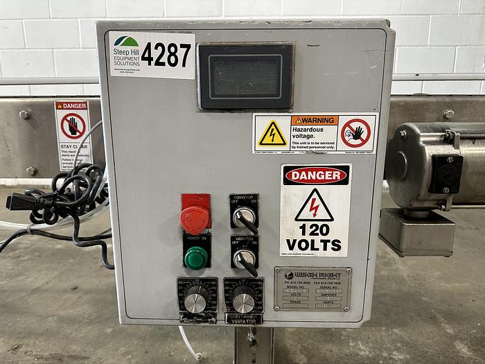 Used Weigh Right HC-10 Container Indexing Conveyor