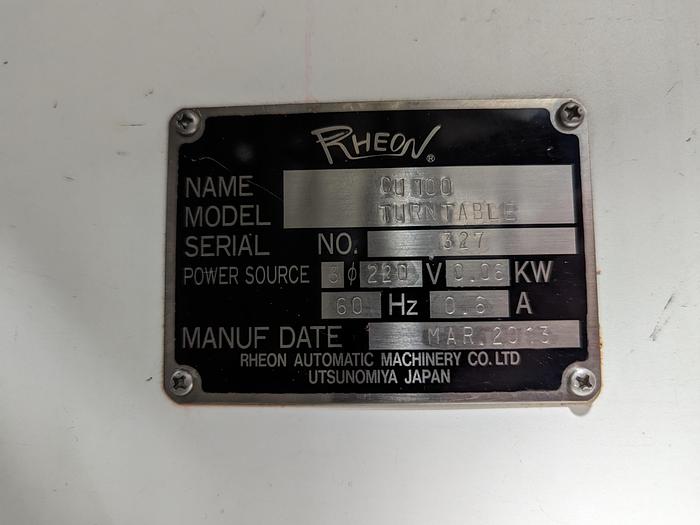 Used Rheon Rotary Coating Table