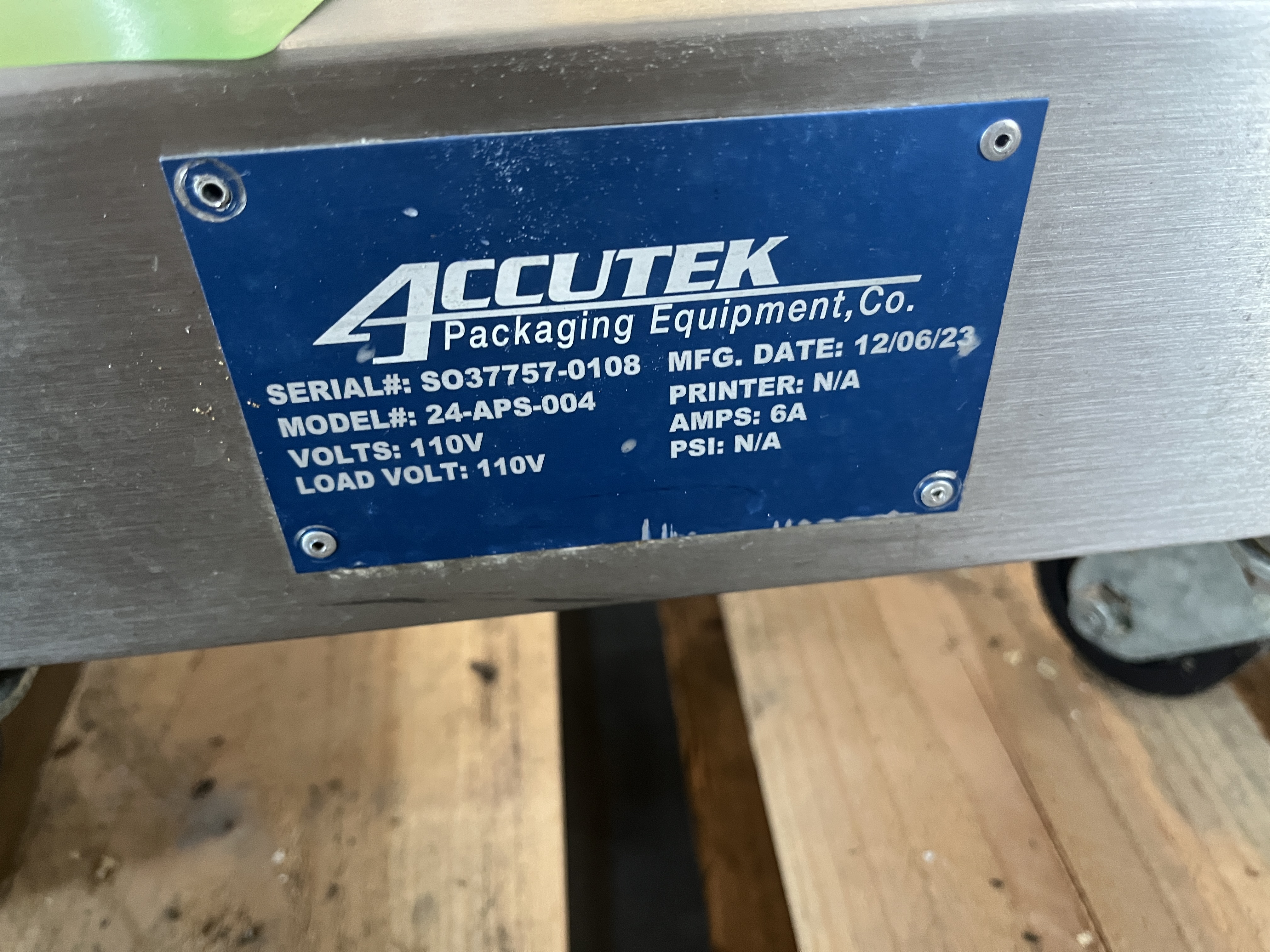 Used Accutek Tamper Evident Neck Bander Applicator