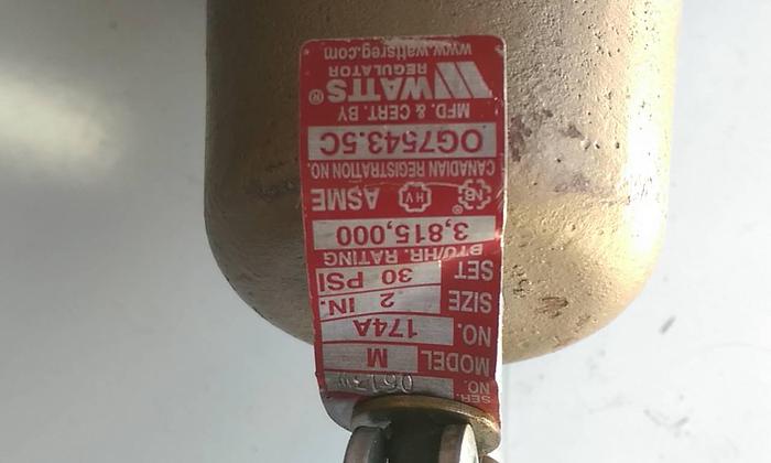 Used Watts 2" 30 PSI Regulator