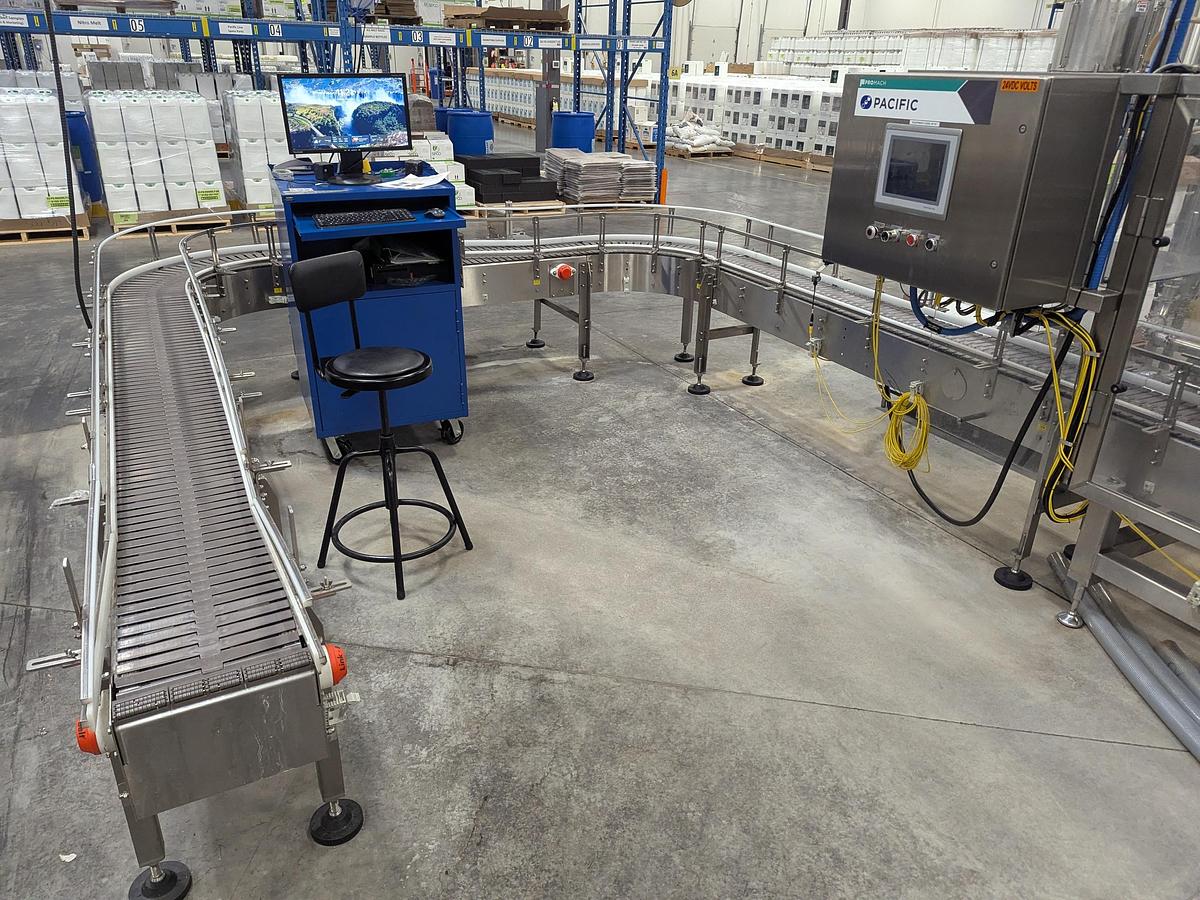 Used Promach 4 Head Pail Filling Line Including Filler, Capper & Date Coder