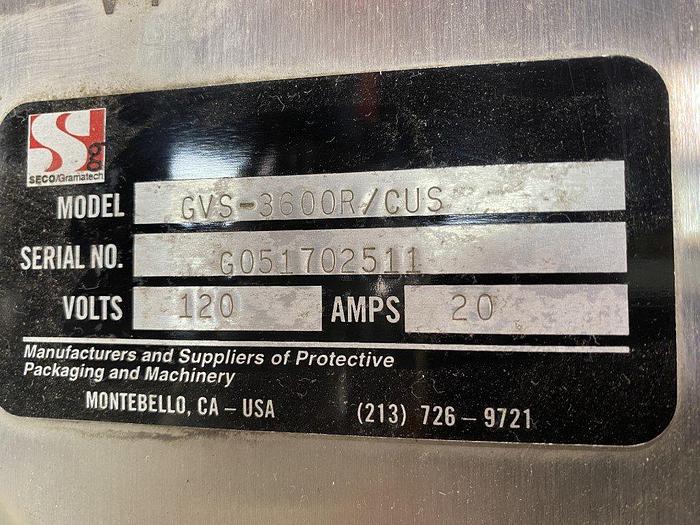 Used Gramatech GVS-3600R/CUS Vacuum Sealer