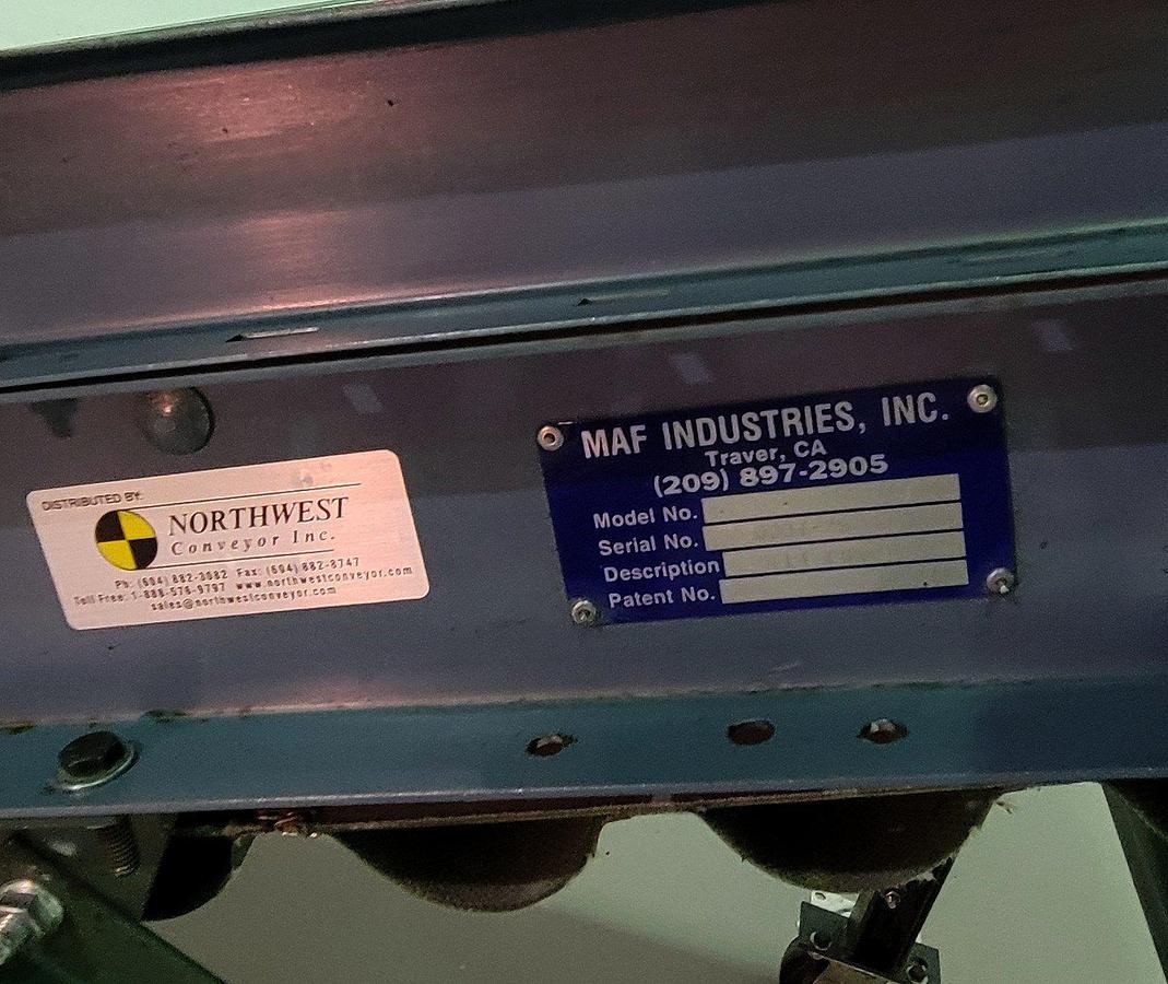 Used 8' Industrial Conveyor with Baldor 12 HP Motor