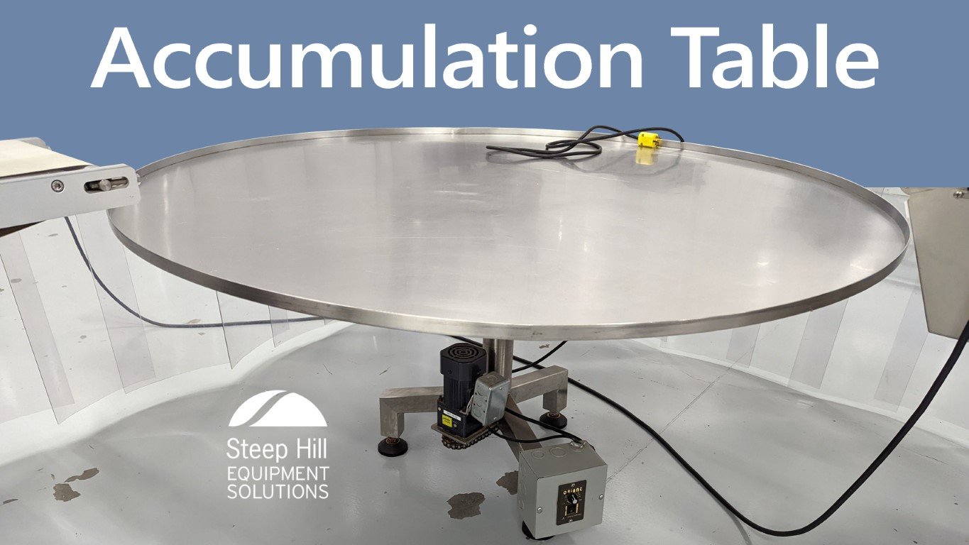 Used Accumulation Table With Retaining Ring