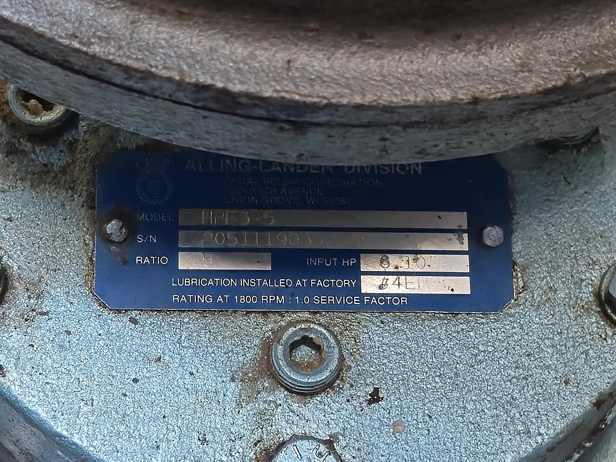 Used Flexicon Flexible Screw Conveyor Discharge Head & Drive