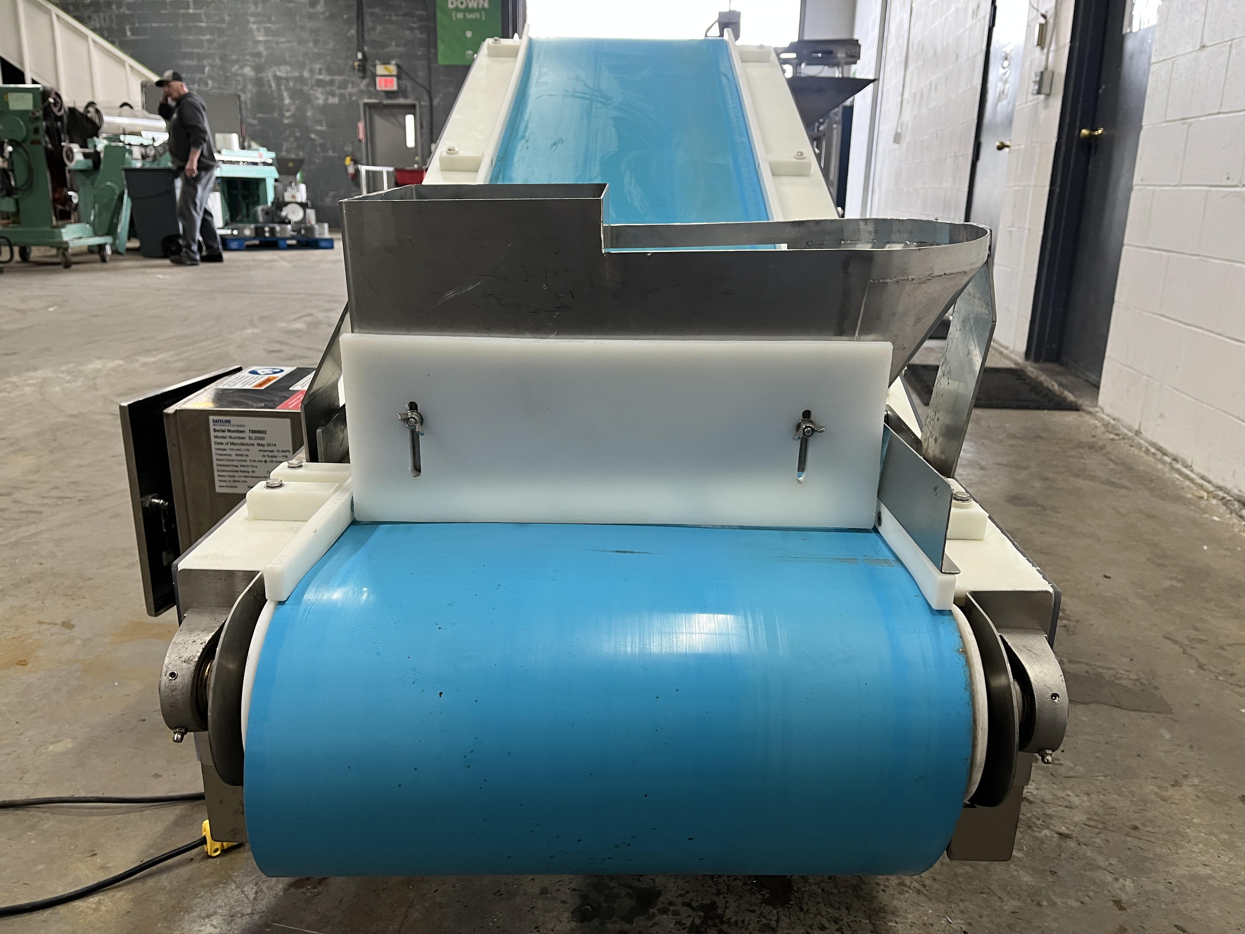 Used SafeLine Incline Conveyor Metal Detector