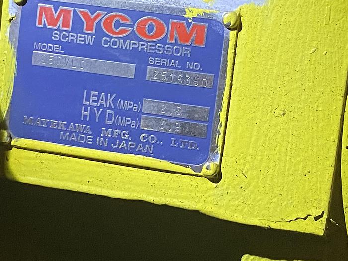 Used Mycom 250VLD 700 Hp Screw Compressor