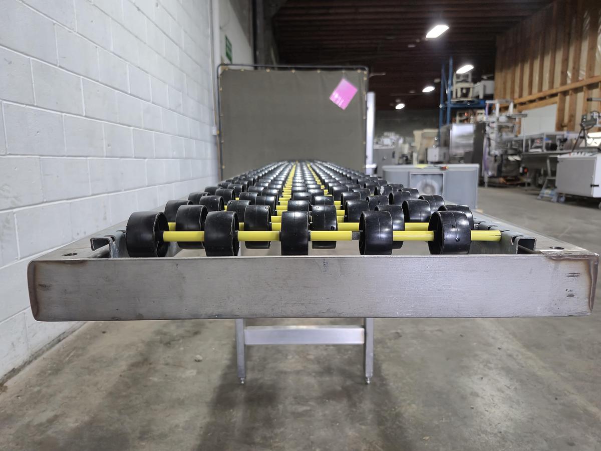 Used 12.8 Ft Gravity Roller Conveyor