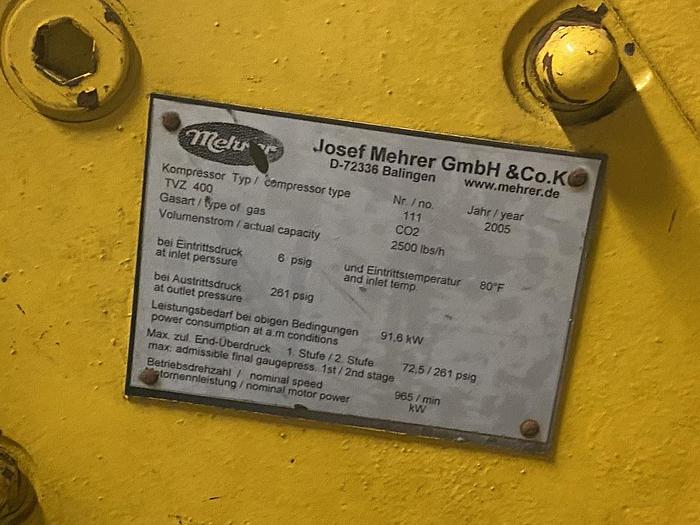 Used Haffmans CO2 Compressor