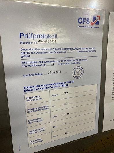 Used GEA-CFS Slicing Line