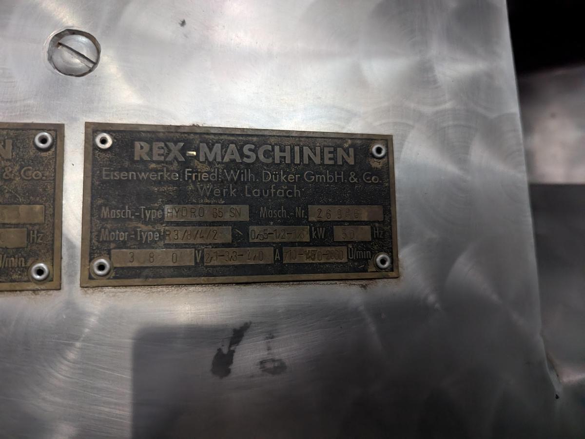 Used REX Hydro 65 SN Bowl Cutter