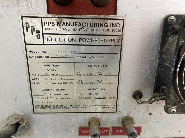 Used PPS CS-3X Induction Cap Sealer