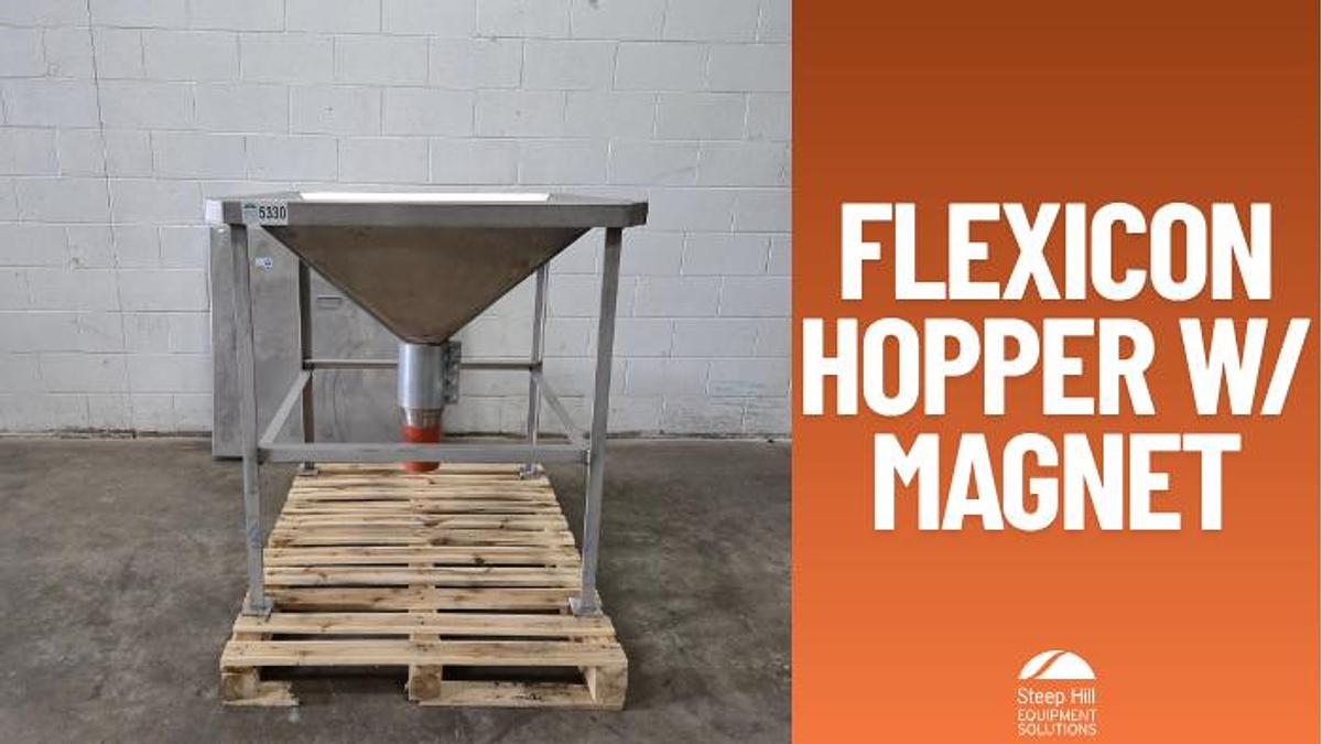 Used Flexicon Hopper with Grate Magnet