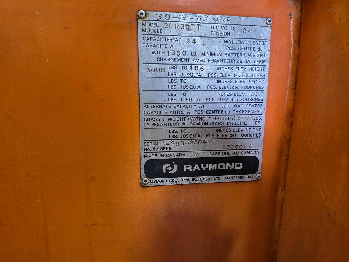 Used Raymond 20R30TT Electric Forklift