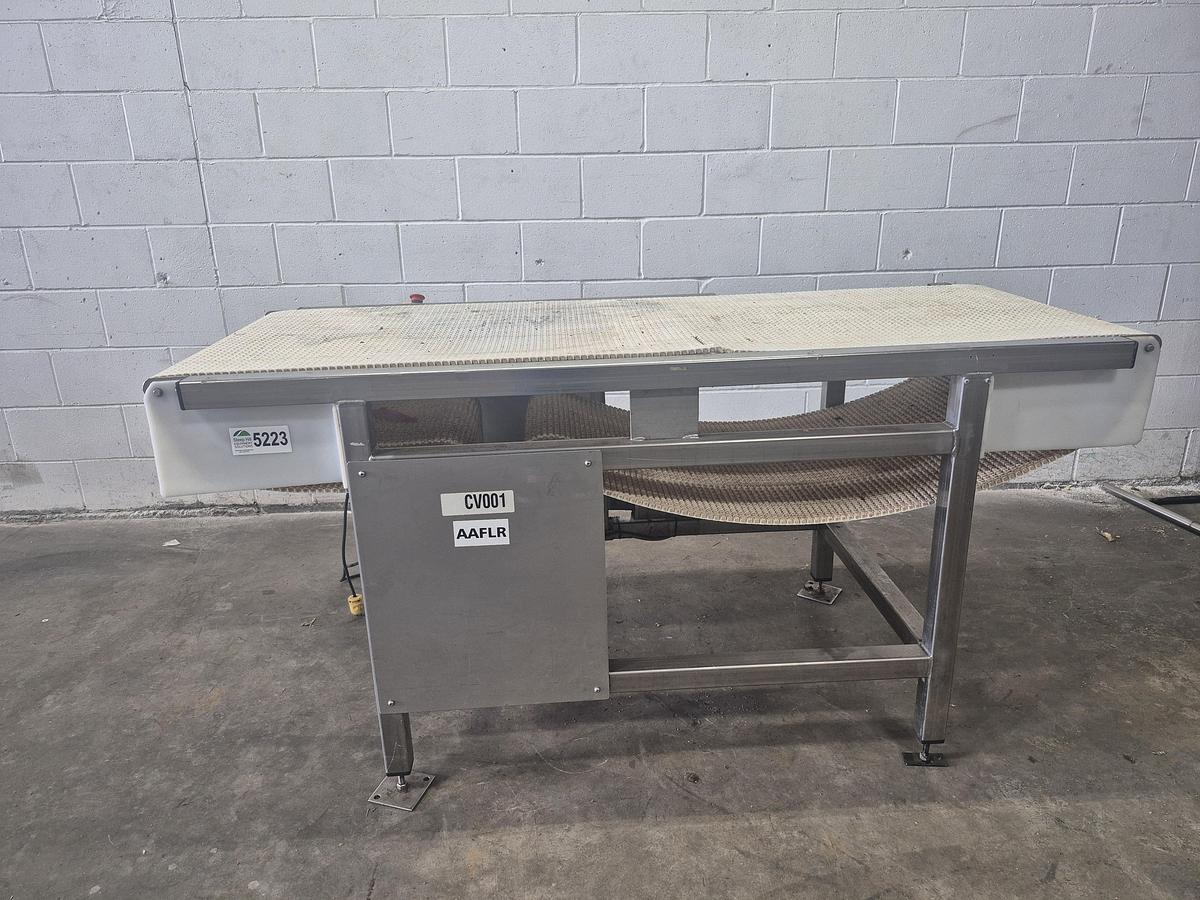 Used 5.10 ft Flat Belt Conveyor 